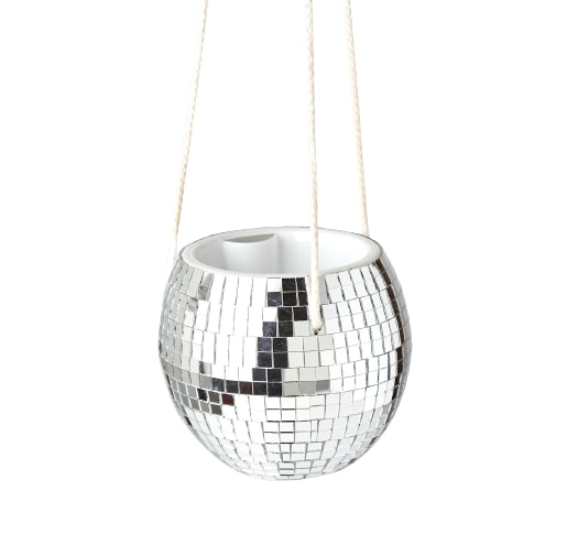 Disco Ball Hanging Planter Green Memento